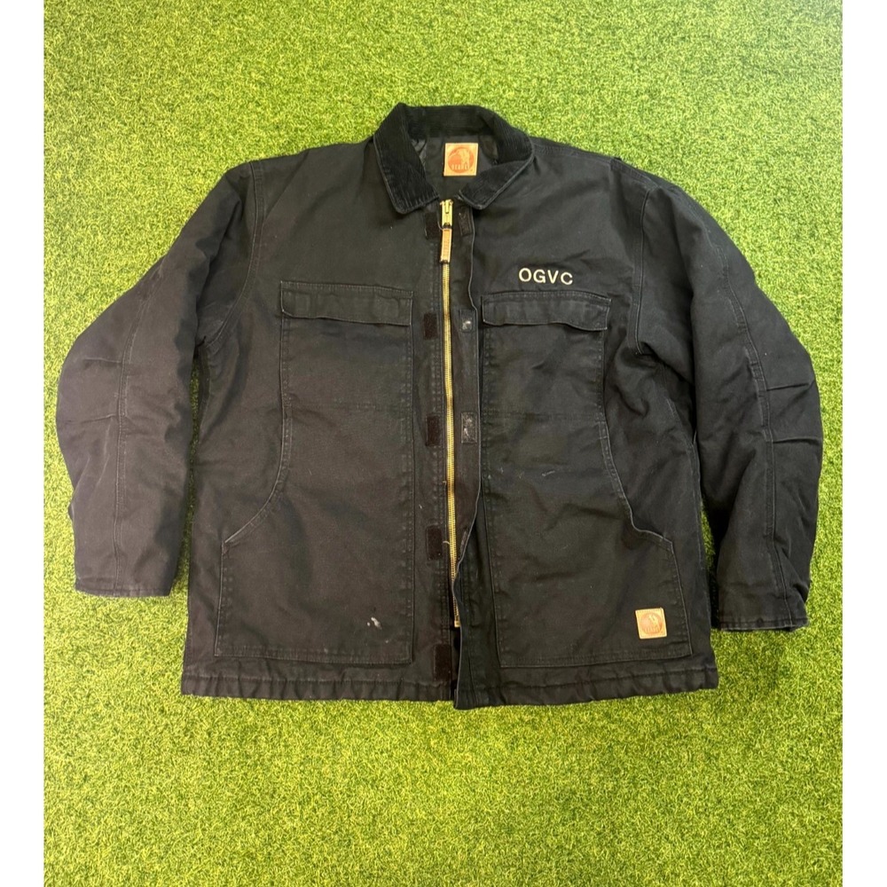 Berne Heritage Duck Chore Coat Men Extra Large Black Water Repellent Quilt Lined